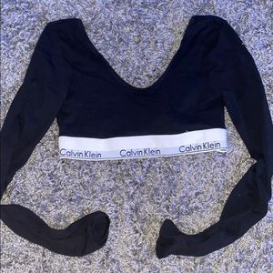 Calvin Klein long sleeve crop top